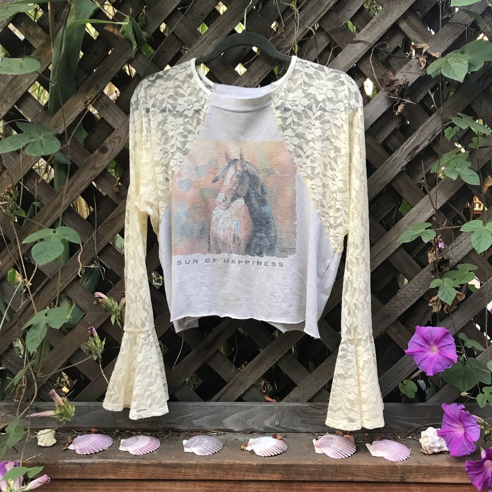 LF flare lace top